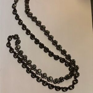 Givenchy Black and Silver Necklace